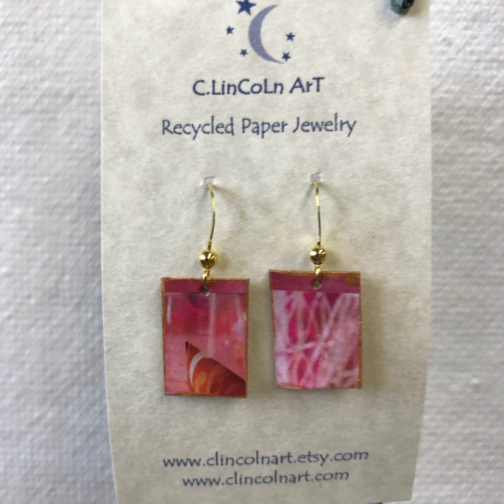 Recycled Paper Earrings ♻️